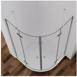 IMPTS Duschkabine Eckeinstieg 75x120 cm mit Doppel Falttür - Praktische Duschkabine mit 180° Falttüren aus 6 mm ESG-Sicherheitsglas, ideal für kleine Bäder. Einfach zu montieren und flexibel installierbar, sorgt für komfortablen Einstieg.