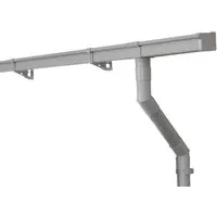 INEFA Dachrinnen Set NW83, 5m Grau für Gartenhaus und Carport - Komplettlösung für die Dachentwässerung von Pultdächern bis 30 m², witterungsbeständiger PVC-U Kunststoff, einfache Montage und Made in Germany.