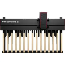 Clavia Nord Pedal Keys 25 - Synthesizer mit 25 Holztasten und robuster Aluminiumkonstruktion, ideal für präzises Fersenspiel und inklusive Nord EP30 Expression-Pedal.