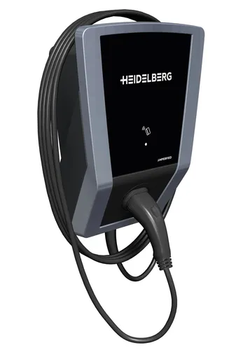 Amperfied Heidelberg Wallbox Connect Home 7,5m - Wallbox für Elektrofahrzeuge mit 11 kW Leistung, 7,5 m Kabel und RFID-Autorisierung, ideal für die Wandmontage und sicher durch integrierten Fehlerstromschutz.