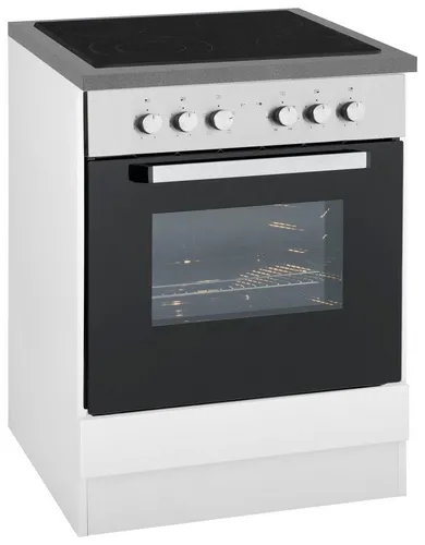 KOCHSTATION Herdumbauschrank KS-Tulsa 60 cm breit - Einbauküchen-Komponenten, eleganter Herdumbauschrank in Hochglanzweiß, ideal für moderne Küchen und sorgt für eine perfekte Integration von Herdset und Kochfeld.