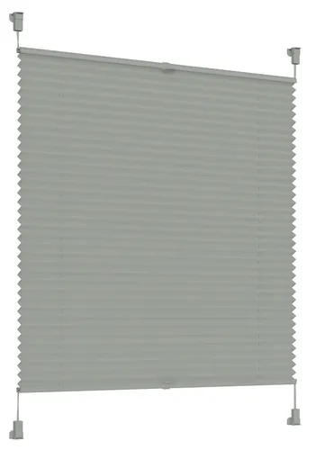 Plissee grau 75cm x 140cm Faltrollo Wabenplissee verspannt blickdicht Jalousie