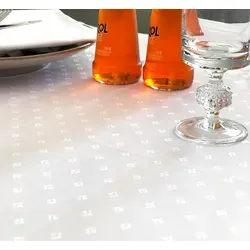 Libusch® Damast-Tischdecke LEILA, 100% Baumwolle, weiß, wählbare Größe - Elegante Damast-Tischdecke aus 100% Baumwolle, ideal für festliche Anlässe. Langlebig und pflegeleicht, für den Innenbereich geeignet. Maschinenwaschbar bei 95°C.