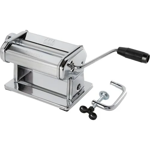 Marcato Atlas 150 Roller Nudelmaschine - Nudelmaschine in Silber, ideal für frische Pasta zu Hause. Mit der Marcato Atlas 150 gelingt jede Teigvariation kinderleicht.