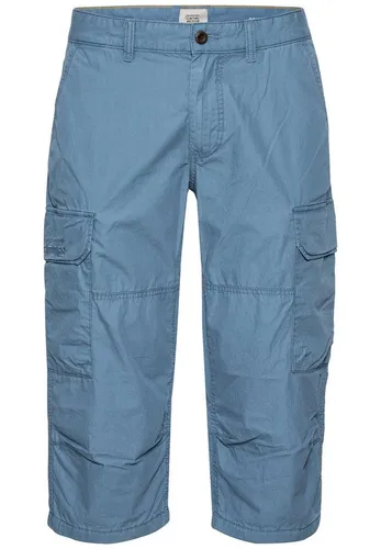 camel active Herren Regular Fit 3/4 Cargo Shorts Blau - Wanderhosen aus 100% Baumwolle mit seitlichen Eingriffstaschen und Cargo-Taschen für praktischen Stauraum, ideal für Outdoor-Aktivitäten.
