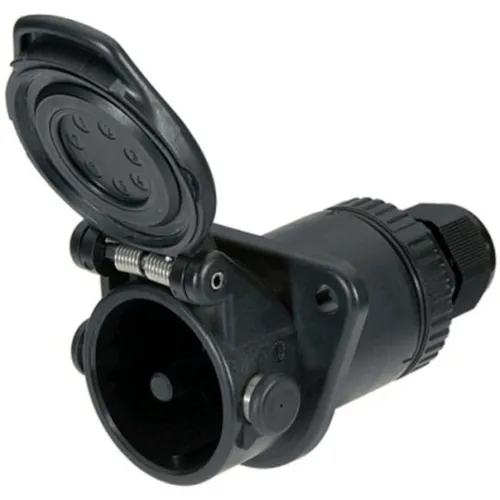 HELLA Anhängersteckdose 8JB 007 645-031 - Steckdose für Anhänger mit 7 Kontakten, ideal für Fahrzeuge mit ABS. Hohe Temperaturbeständigkeit von -40 bis +85 °C und Schutzart IP54.