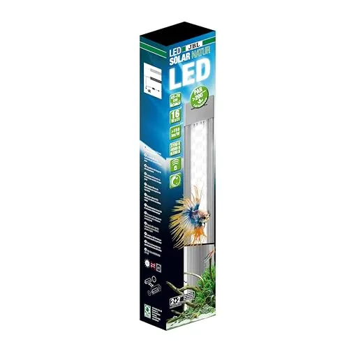 JBL SOLAR NATUR Gen 2 LED Aquariumleuchte - Hochwertige 16 Watt LED-Leuchte für Aquarien bis 438 mm, sorgt für optimales Pflanzenwachstum und brillante Farben im Wasser.