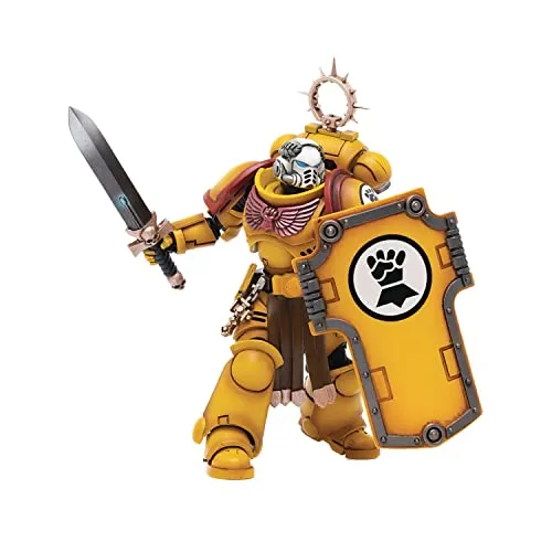 Joytoy Warhammer 40.000 Imperial Fists Veteran Brother Thracius 1/18 Actionfigur - Actionfigur von Bloomage Joytoy Tech, offiziell lizenziert und sehr beweglich, inkl. Waffenzubehör und austauschbaren Teilen, ideal für Sammler und Warhammer-Fans.
