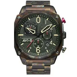 AVI-8 Hawker Hunter Herren Armbanduhr AV-4052-22 - Chronograph für Herren mit retro-inspiriertem Design, Quarzwerk und 5 ATM Wasserdichtigkeit. Ideal für Sport und Alltag.