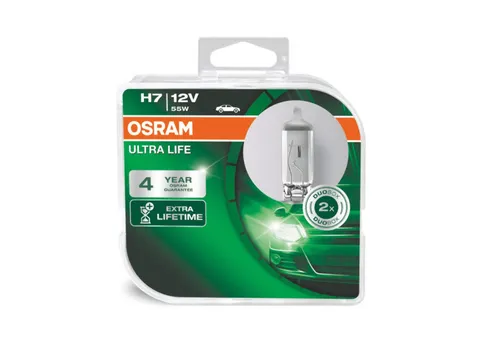 Ams-Osram ULTRA LIFE 64210ULT-HCB Fernscheinwerfer - Autobeleuchtungen mit langer Lebensdauer und verbesserter Sichtbarkeit für mehr Sicherheit auf der Straße.