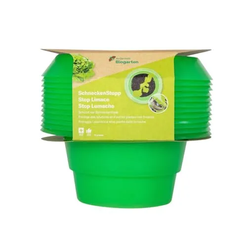 Andermatt Biogarten SchneckenStopp PP – 12er Pack - Schneckenabwehr: Effektiver, natürlicher Schutz durch wiederverwendbaren Schneckenkragen aus recyceltem Material, ideal für gesunde Pflanzen ohne Gift.