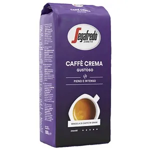 Segafredo Caffe Crema Gustoso - Ganze Bohnen 1kg - Kaffee mit intensiver 5/5 Stärke, einer typisch italienischen Mischung aus Arabica- und Robusta-Bohnen. Genießen Sie ein reichhaltiges Aroma und eine samtige Note mit dicker, haselnussbrauner Crema.