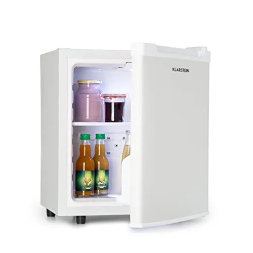 Klarstein Silent Cool Minibar - Leiser Mini-Kühlschrank für Snacks und Getränke - Mini-Kühlschrank (30L) mit stufenlos einstellbarer Temperatur (4,5-15°C) und 24dB leisen Betrieb, ideal für kleine Räume, Camping oder als Skincare Kühlschrank.