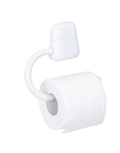 WENKO Toilettenpapierhalter Pur ohne Deckel - Hochwertiger Toilettenpapierhalter aus stabilem Kunststoff. Mit extra glatter Oberfläche für einfache Reinigung. Inklusive Schrauben und Dübel für die unkomplizierte Montage.