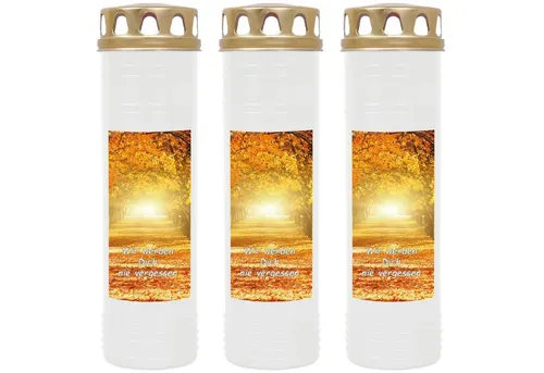 HS Candle Grabkerze 170h - Wetterfeste Outdoor-Kerze - Hochwertige Grabkerze mit 170 Stunden Brenndauer, ideal für den Außenbereich. Made aus 100% Paraffin und windfest, sorgt sie für stimmungsvolle Beleuchtung.