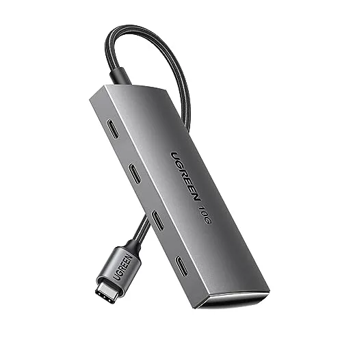 UGREEN USB C Hub 10 Gbps, Adapter mit 4 USB C 3.2 Ports, Hochgeschwindigkeits Multiport Splitter für iPhone 17 Serie, Galaxy S25 Serie, MacBook, iMac, iPad, Chromebook und mehr