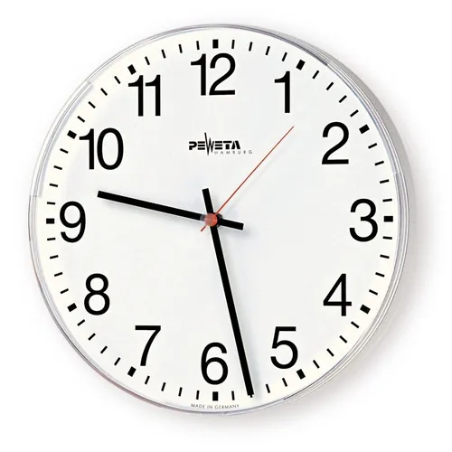 Peweta NTP Client 91.270.311 Wanduhren - Elegante analoge Wanduhr mit NTP-Synchronisation, 300 mm Durchmesser, für präzise Zeitangabe in jedem Raum. Ideal für Büros und öffentliche Einrichtungen.
