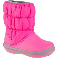 Crocs Winter Puff Boot Kids 14613-6TR - Rosa - 24 - Wanderschuhe für Mädchen, wasserdichtes Obermaterial und weiches Futter sorgen für Wärme und Komfort, ideal für kalte Tage.