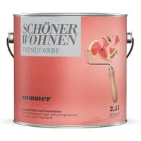 Schöner Wohnen Trendfarbe Summer 2,5 l - Farben & Lacke, exklusive Sonderfarbe mit hoher Deckkraft für ein elegantes Finish und einen einzigartigen Look in Ihren Räumen.