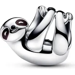 PANDORA Moments Hängendes Faultier Charm aus Sterling Silber - Bead Charms für Damen, feiere die entspannte Natur des Faultiers mit bunten Emaille-Details und der Botschaft „Good things take time“.