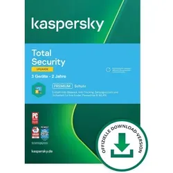 Kaspersky Total Security 2026 Upgrade, 3 Geräte - 2 Jahre, Download, ESD