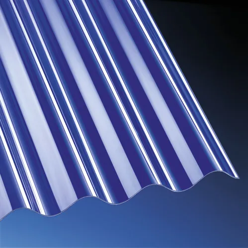 Premium Polycarbonat Profilplatte Sinus 76/18 - Klar, 1045 x 3000 x 1,3 mm - Polycarbonat-Platte, extrem bruchfest und UV-beständig, ideal für Überdachungen und Lichtkuppeln.