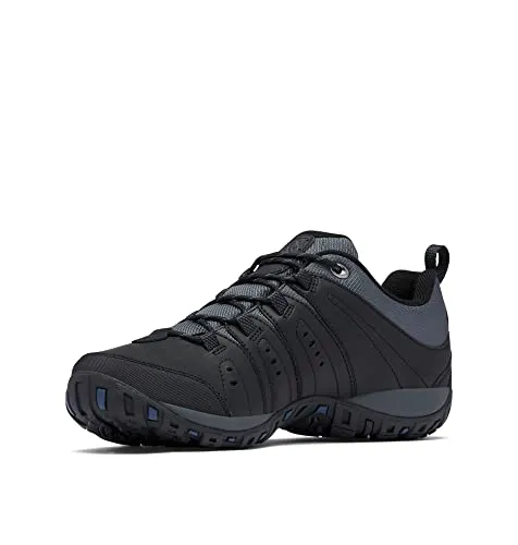 Columbia Herren Woodburn II Waterproof Wanderschuhe - Schwarz - Größe 44 - Hochwertige Wanderschuhe aus Naturleder, wasserdicht und ideal für ganzjährige Abenteuer in der Natur.