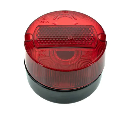 Rücklicht 100mm für Simson S50 S51 S70 KR51/2 - Rückleuchte mit 2 Glühlampen und E-Prüfzeichen, ideal für Moped & Mokick. Robustes schwarzes Gehäuse von MZA sorgt für Sicherheit und Sichtbarkeit.