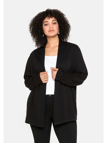 Sheego Strickjacke Große Größen mit Schalkragen, schwarz