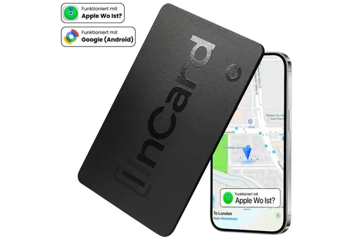 S&T Design GPS Tracker Smart Tag - Ultradünne GPS-Karte für Brieftaschen - GPS-Tracker im Kartenformat, nur 1,7 mm dick, wasserdicht (IP68) und mit bis zu 5 Jahren Akkulaufzeit. Ideal zum Schutz deiner Wertsachen und weltweit kompatibel mit iOS und Android.