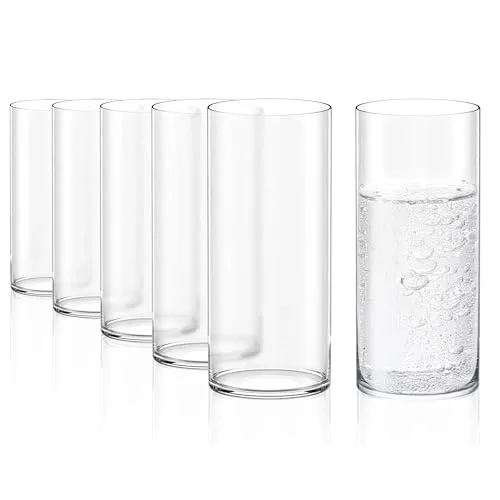 Stölzle Lausitz Kyoto Bar Wassergläser 6er-Set – Elegante Trinkgläser aus Kristallglas - ELEGANTE TRINKGLÄSER: Das 6er-Set Kyoto Bar Wassergläser vereint modernes Design und Funktionalität. Ideal für Wasser, Saft oder Cocktails – spülmaschinengeeignet und langlebig, Made in Germany.