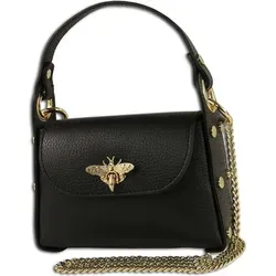 Toscanto Umhängetasche schwarz - Elegante Damen Umhängetasche aus hochwertigem Kalbsleder, Größe ca. 19x14x6,5cm – ideal für stilbewusste Frauen.
