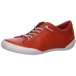 Cosmos Comfort Halbschuhe Leder - Rot - 37 - Elegante Damen Halbschuhe aus hochwertigem Leder in lebhaftem Rot. Flexibles Gummizug-System für optimalen Sitz und individuell anpassbares Wechselfußbett für zusätzlichen Komfort im Alltag.