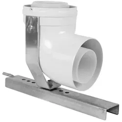 Skoberne Condens Blue AZ Bogen mit Stützfuss - doppelwandig, Ø 80/125 - Sanitärinstallation: Hochwertiger doppelwandiger Bogen mit Stützfuß für optimale Stabilität und Langlebigkeit in verschiedenen Größen.