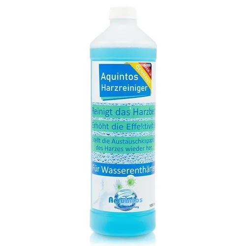 Aquintos Resin Clean Harzreiniger 1000 ml - Wasserfilter – Hochkonzentrierter Reiniger für Ionenaustauscherharz, reinigt und desinfiziert effektiv für längere Lebensdauer und optimale Leistung von Wasserenthärtungsanlagen.