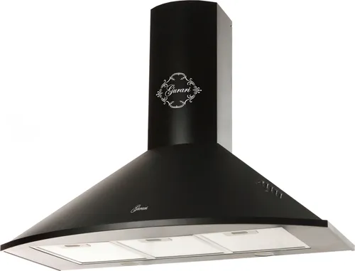 Gurari GCH C 046 BL 9 Dunstabzugshaube 90cm - 1000m³/h Wandhaube in Schwarz - Dunstabzugshaube mit leistungsstarkem 1000m³/h Motor, ideal für große Küchen. Mit spülmaschinengeeignetem Metallfettfilter und vielseitigem Abluft-/Umluftbetrieb.