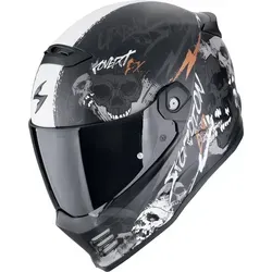 Scorpion Exo Covert FX Skullz Motorradhelm - Motorradhelm mit Bluetooth und Ratschenverschluss, leicht und sicher nach ECE 22.06 - ideal für stilbewusste Biker.