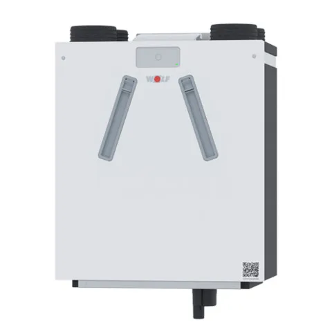 Wolf FWL-100 Wohnraumlüftungsgerät, platzsparend und effizient - Kompaktes Lüftungsgerät für zentrale Wohnraumlüftung mit hoher Wärmerückgewinnung. Ideal für Unterputzmontage in Wohnungen bis 68 m². Sorgt für frische Luft und minimiert Wärmeverluste.