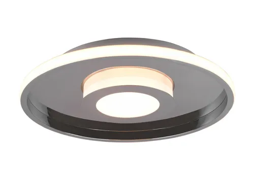 Trio Leuchten LED Deckenleuchte Ascari 680819306, dimmbar - Moderne LED Deckenleuchte Ascari in Metall Chrom, ideal für Badezimmer. Inklusive 35 Watt LED, warmweißem Licht und Switch Dimmer für individuelle Helligkeitseinstellungen. IP44 für Spritzwasserschutz.