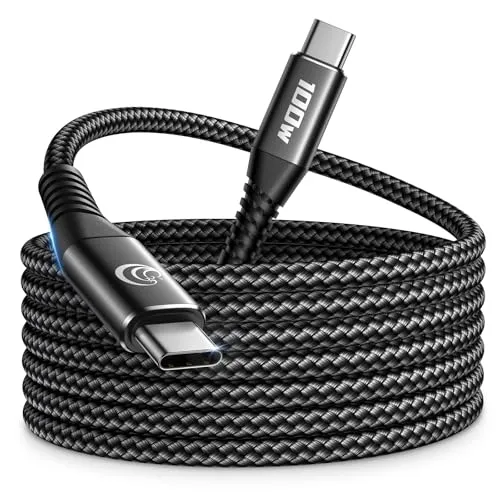 Aioneus USB C Kabel 3M 100W PD 5A Schnellladekabel - Hochwertiges USB C auf USB C Kabel mit 100W Power Delivery für ultraschnelles Laden und blitzschnelle Datenübertragung. Ideal für alle USB-C Geräte, robust und langlebig mit 18-monatiger Garantie.