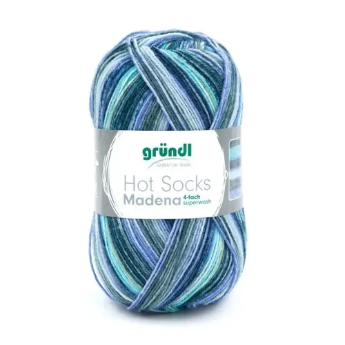 Gründl Wolle Hot Socks Madena 4-fach 100 g baltic-sea-mix  Wolle