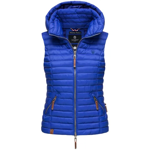 NAVAHOO Damen Designer Steppweste ärmellose Weste mit Kapuze Shadaa