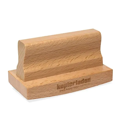 Wiegestempel 10x5 cm mit eigenem Texten, Logos oder Motiven personalisieren - Großer Abroll-Stempel aus Buchenholz selbst gestalten