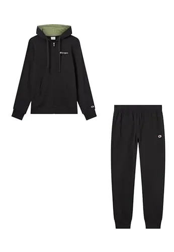 Champion Jogginganzug Terry Hooded Full Zip Sweatshirt (2-tlg) - Sportlicher 2-teiliges Set mit Kapuze und durchgehendem Reißverschluss. Ideal für Freizeit und Sport, aus einem bequemen Materialmix für optimalen Tragekomfort.
