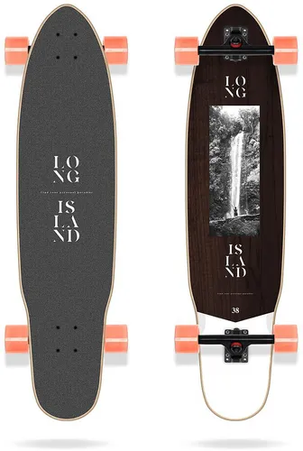 LONG ISLAND DAYAK 38 KICKTAIL Longboard 2025 - Kompaktes und wendiges 38" Longboard mit Kicktail für anspruchsvolles Carving. Ideal für Fahrspaß und Kontrolle, ausgestattet mit robusten 70 mm Rollen für ein geschmeidiges Gleiten.