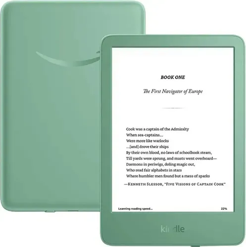 Amazon Kindle 16 GB ohne Werbung - E-Book-Reader mit 6 Zoll E-Ink Display, matcha grün und kabellosem USB-C Anschluss