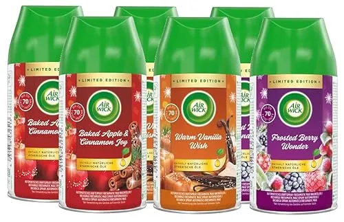 Air Wick Freshmatic Max Raumspray – Nachfüller für den Air Wick Freshmatic Max – Duft: Winter– 6 x 250 ml Nachfüller