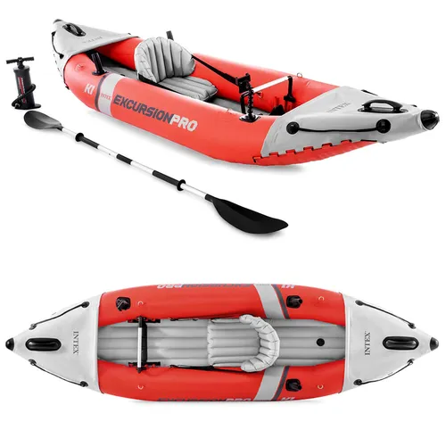 Intex Unisex's Kayak - Multicolour, One Size - Kanus mit stabiler Bauweise und verstellbarem Sitz für Sicherheit und Komfort beim Paddeln im Wasser.