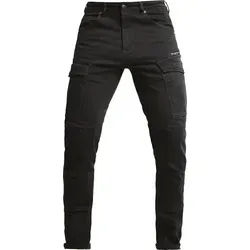 John Doe Defender Mono XTM Black W32 L34 Motorradjeans - Motorradhosen mit 8 Taschen, atmungsaktiv und wasserbeständig, ausgestattet mit herausnehmbaren Protektoren für höchsten Schutz und Komfort.