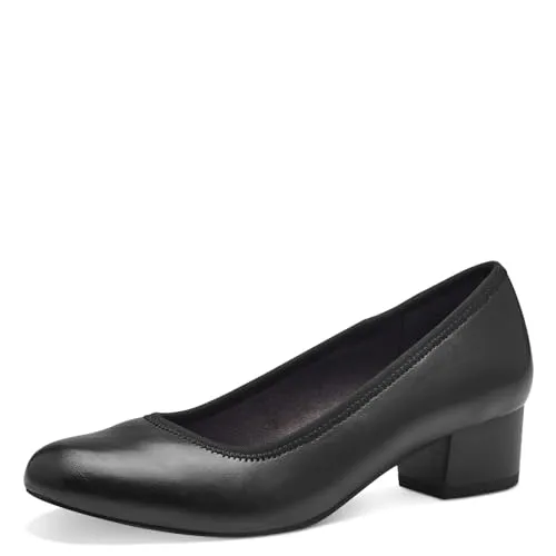 Jana Damen Pumps mit Blockabsatz Vegan, Schwarz (Black), 39 EU - Damen-Pumps in veganer Ausführung, ideal für breite Füße mit optimaler Passform und elegantem Design – perfekt für schicke Anlässe.